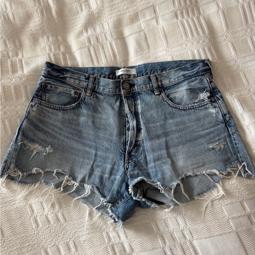 Moussy Vintage Light Blue Vintage Denim Cutoffs Shorts Sz 31